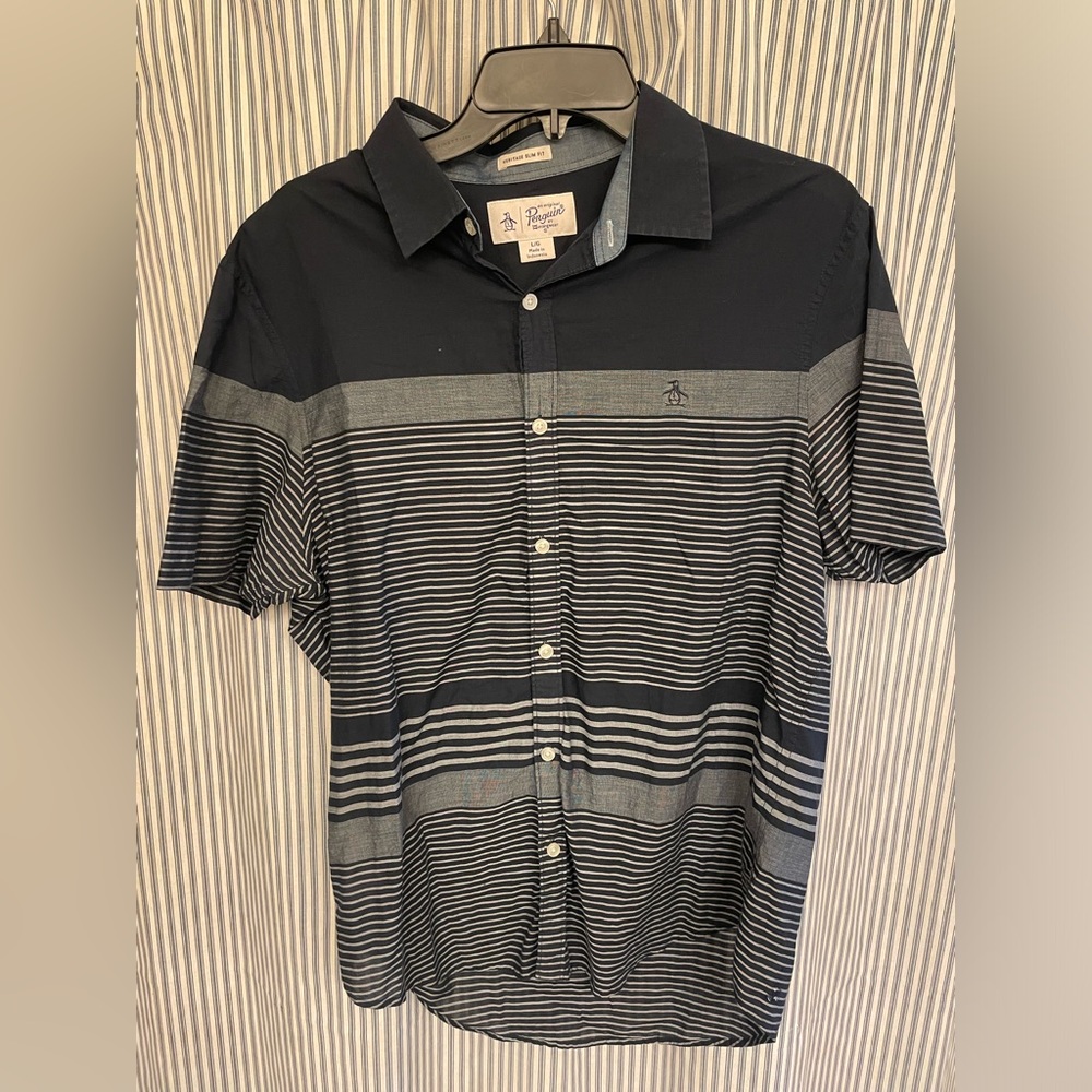 Original penguin men’s short sleeve button down